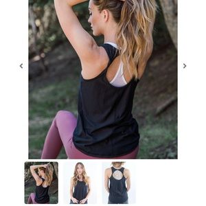 Zyia black twist tank